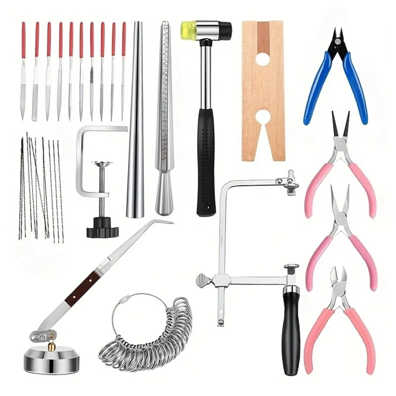 set-di-strumenti-per-gioielliere-saw-frame-144-lame-pinzette-di-terza-mano-morsetto-per-perno-in-legno-martello-multiuso-per-lima-ad-ago-incluso