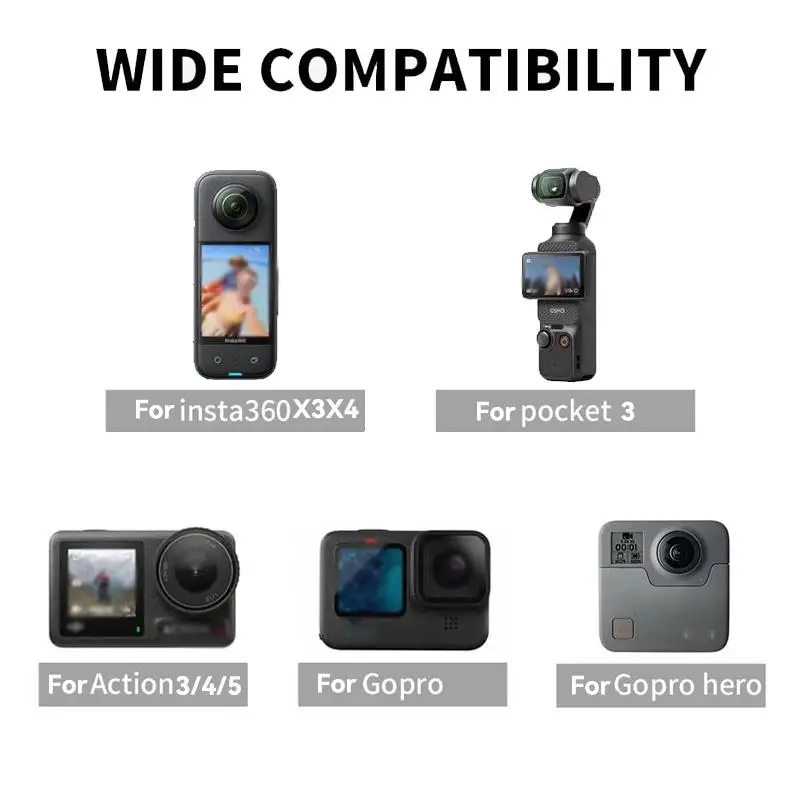 Klebe-Helmhalterungs-Set für Insta360 X6 X5 X4 GoPro 13 12 11 10 9 8 DJI Action 6 5 4 Universelles Sportkamera-Basiszubehör – Detail 5