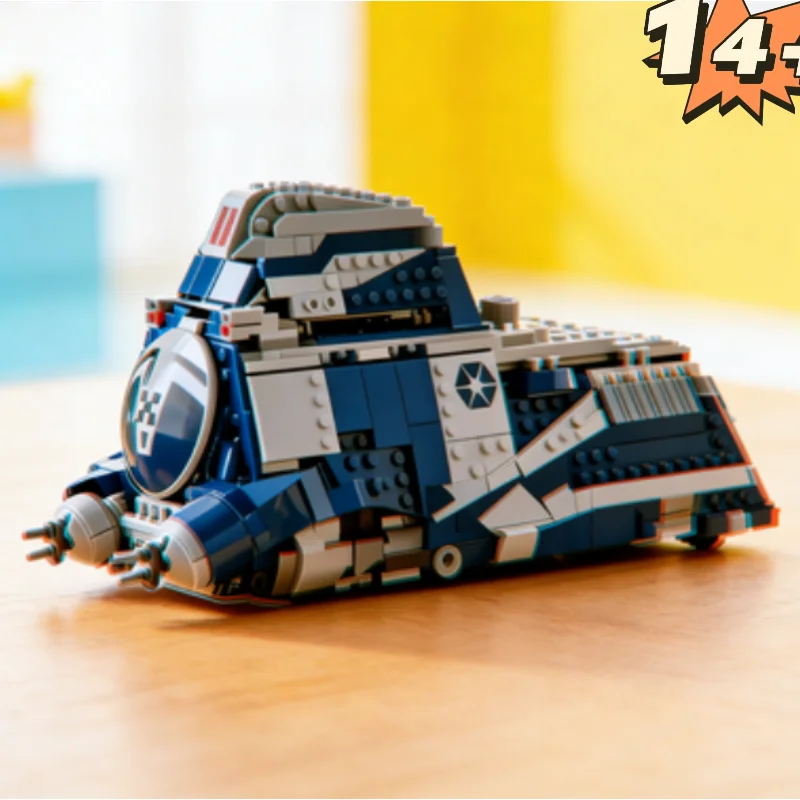 2026 New 976pcs Mtt Military Warship Building Blocks Modified Battle Spaceship Model Diy Assembly Ornament Premium Christmas