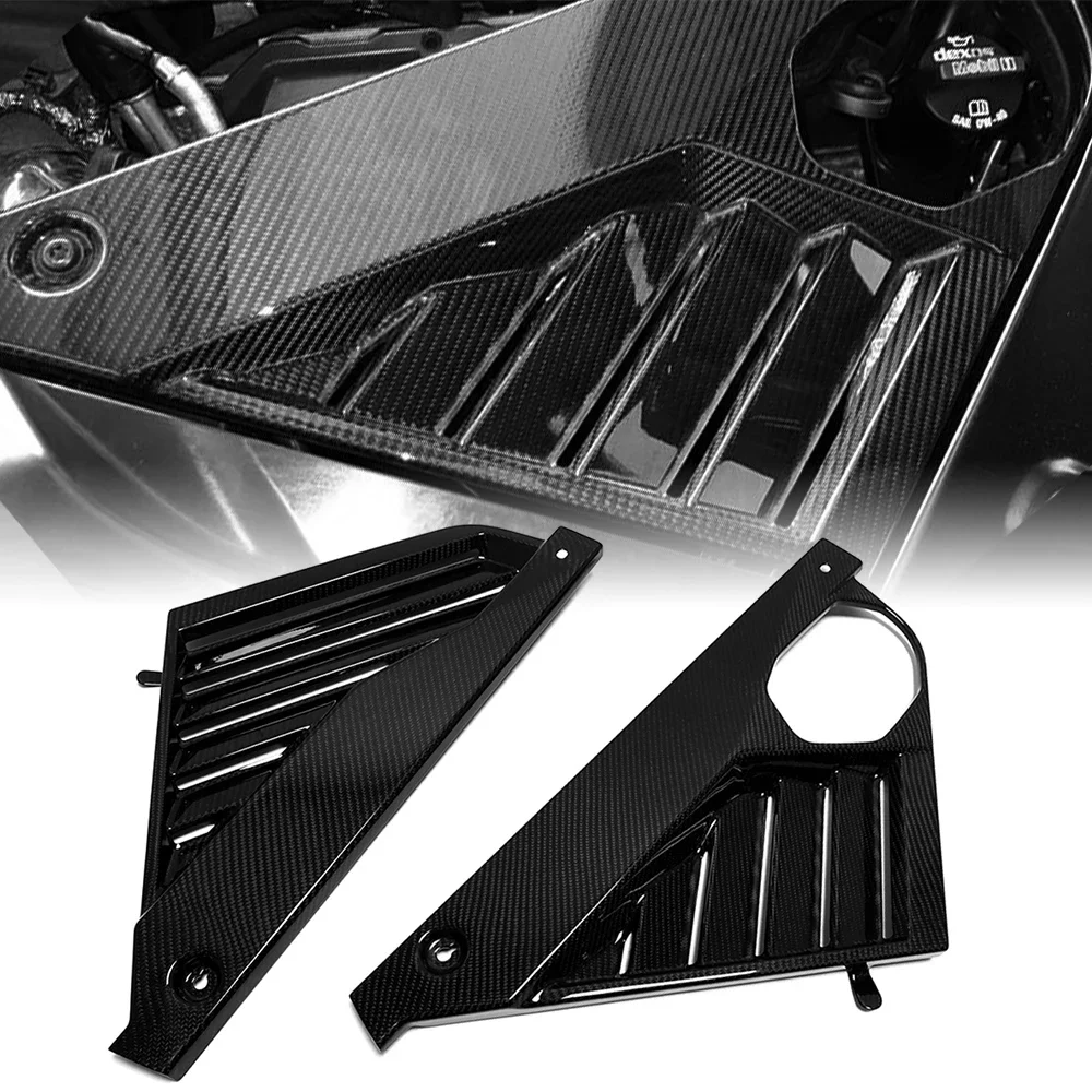 

For Chevrolet Corvette C8 Stingray Coupe Z06 Z51 2020-2024 Car Engine Bay Compartment Filler Cover Dry Carbon Fiber ExteriorTrim
