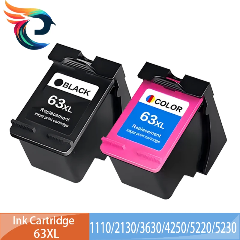 HP63 63 XL 63XL Refillable Ink Cartridge Compatible for HP Deskjet 1110 2130 2131 2132 3630 3632 4250 5220 5230 5252 5232