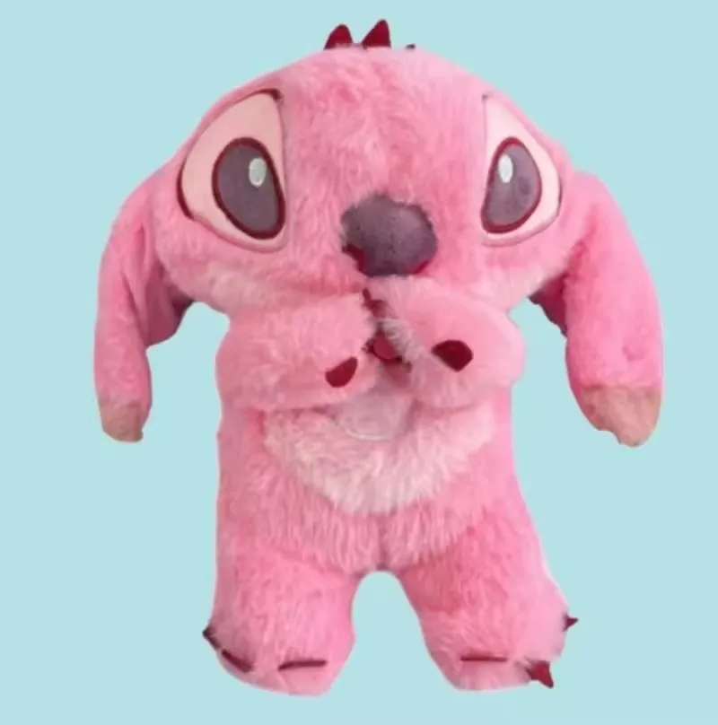 2025 nouveau Lilo & point Peluche poupée souffle enfant Peluche Kawaii apaiser jouet Anime bébé musique lumière sommeil jouets rose point enfant cadeaux