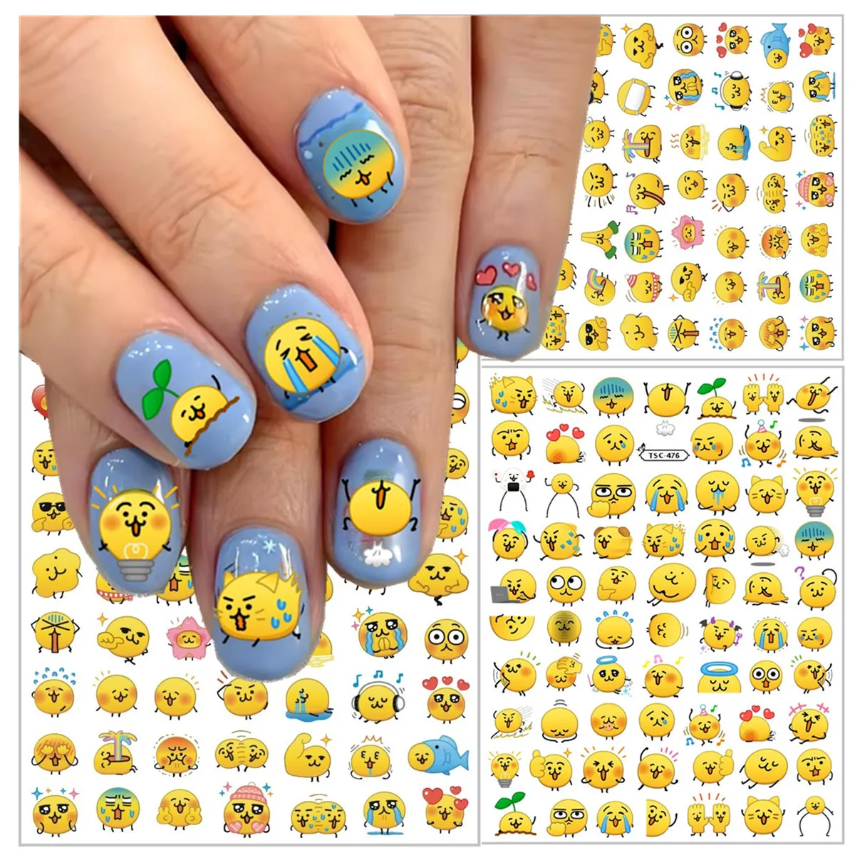 

TSC-475 yellow beans Sunny Dog Angel Nail slider anime age 3d Nail sticker Nails products for nails TSC-489