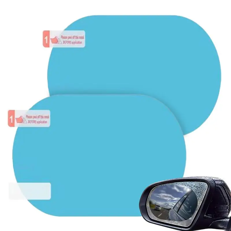 2PC Rainproof Film Sticker Car Rearview Mirror Protective Rain Proof Anti Fog Waterproof Stickers Car Window Transparent Sticker