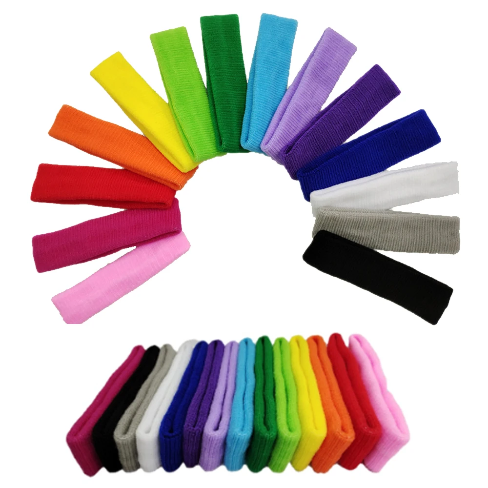 Unisex Sports Sweatband Women Anti Sweat Headband Fashionable Fitness Yoga Sweatband Sweat Bands Childrens Hair Headband Hoop