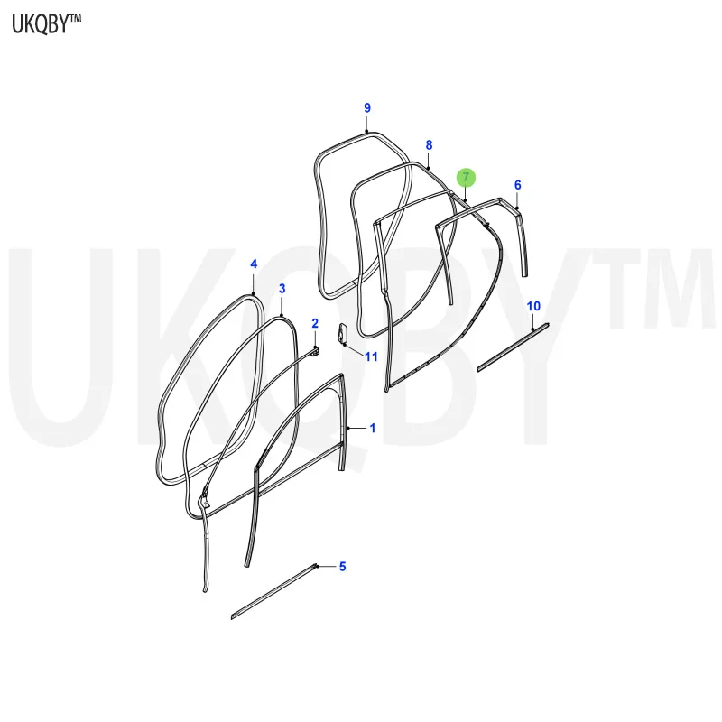 Ja gu ar all-new X F 2016 La nd Ro ve r T2H10132 sealing strip T2H10132   T2H10133