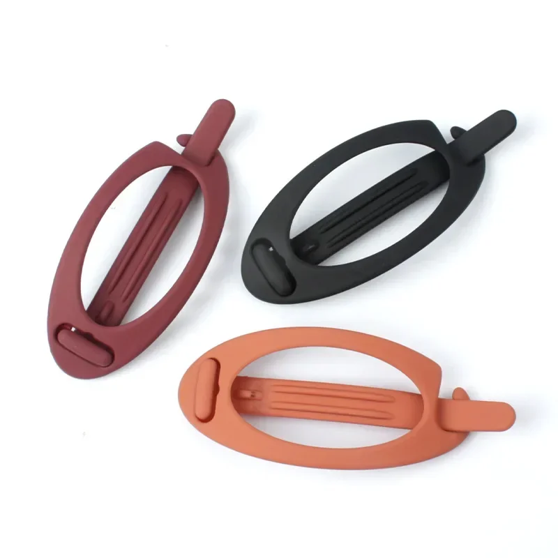 Korean Big Size Oval Ponytail Clip Disk Hair Plastic Hairgrips Clamps Duckbill Clip Women Makeup Headwear Hair Style Accessories