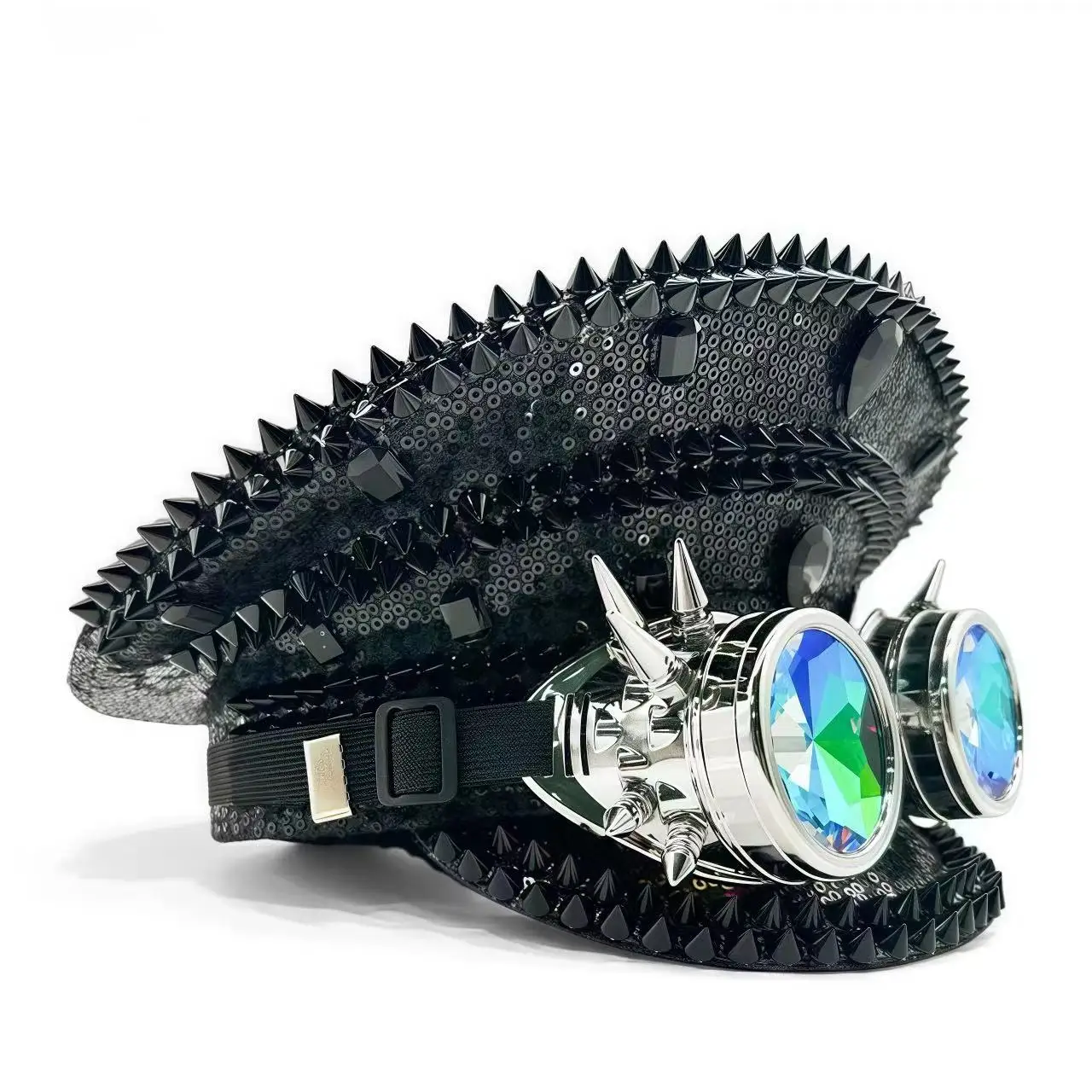 

Steampunk Captain Hat Rhinestone for Mardi Gras, Carnival, Rave Festivals Accessories ＆ Party Cap for Women & Men