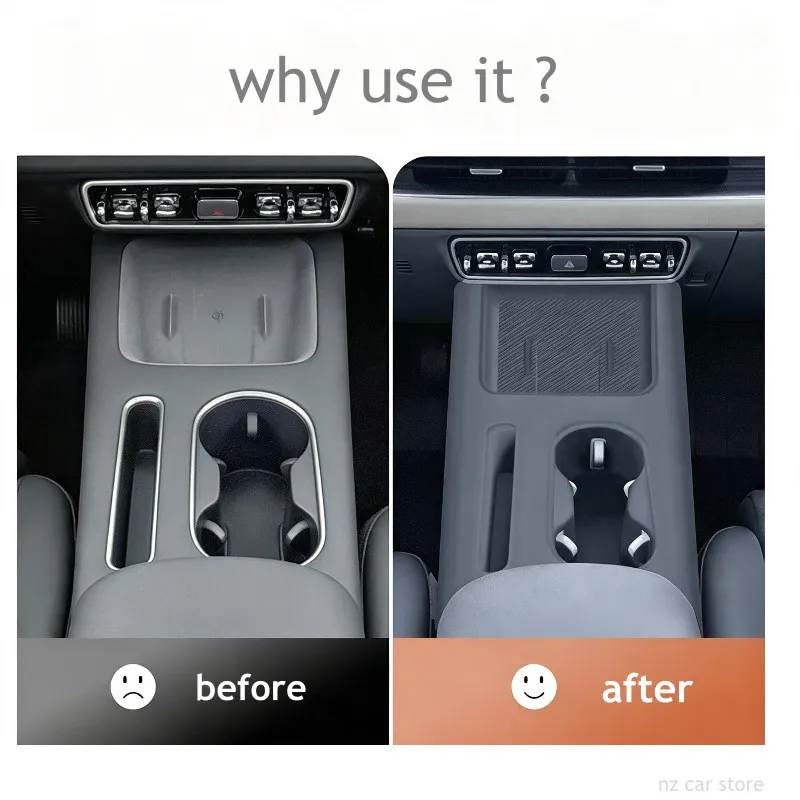 For GWM ORA 5 2026 Wireless Charging Silicone Pad Cup Holder Organizer Interior Accessories