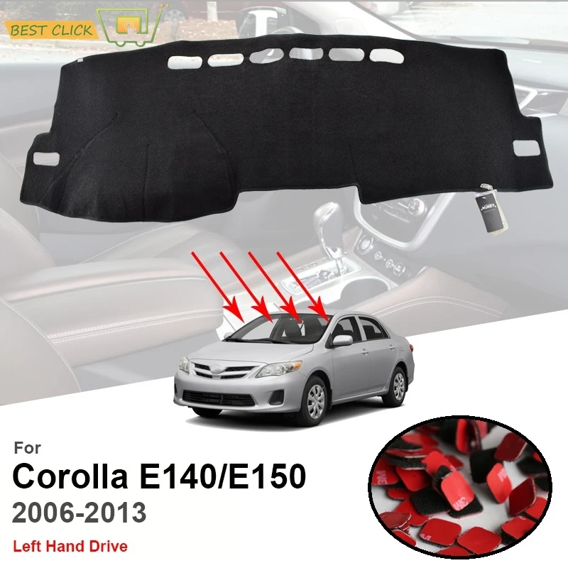 Car Dashboard Cover Dash Mat Dashmat For Toyota Corolla E140/E150 2006 2007 2008 2009 2010 2011 2012 2013 Sun Shade Pad