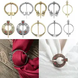Viking Brooch Shawl Cloak Pin Vintage Medieval Norse Scarf Coat Brooch Pin Clasp