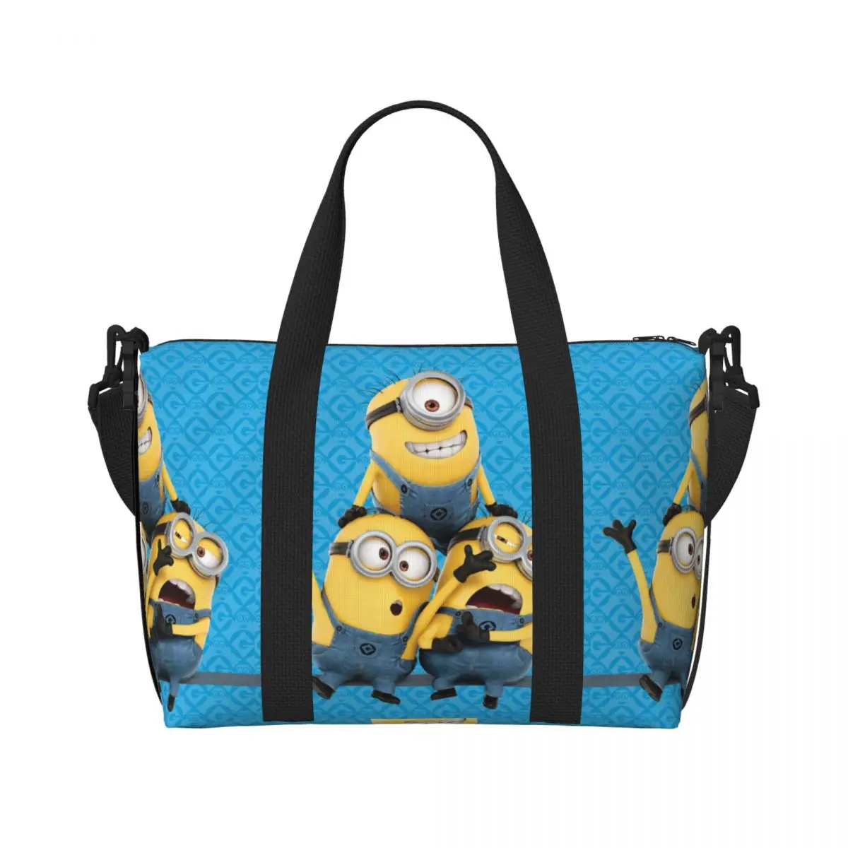 

Custom Yellow Man Tote Bag Women Large Capacity Beach Gym Shoulder Travel Bag