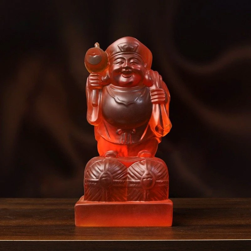 

Water-glass Mahakala Buddha, the God of Wealth Statue of Buddha, Dharma Protector Home Enhancement Ornament
