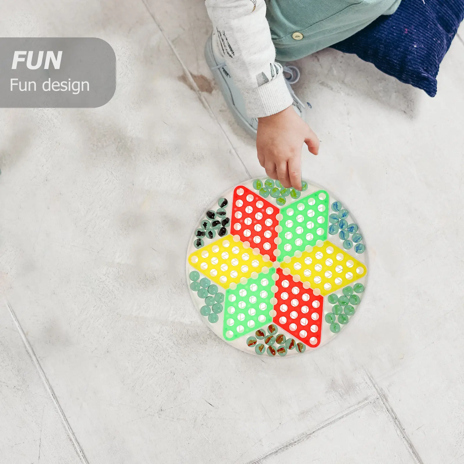 

Glass Bead Checkers Robust Educational Board Game for Children Strategic Planning Skill Building Fun Choice