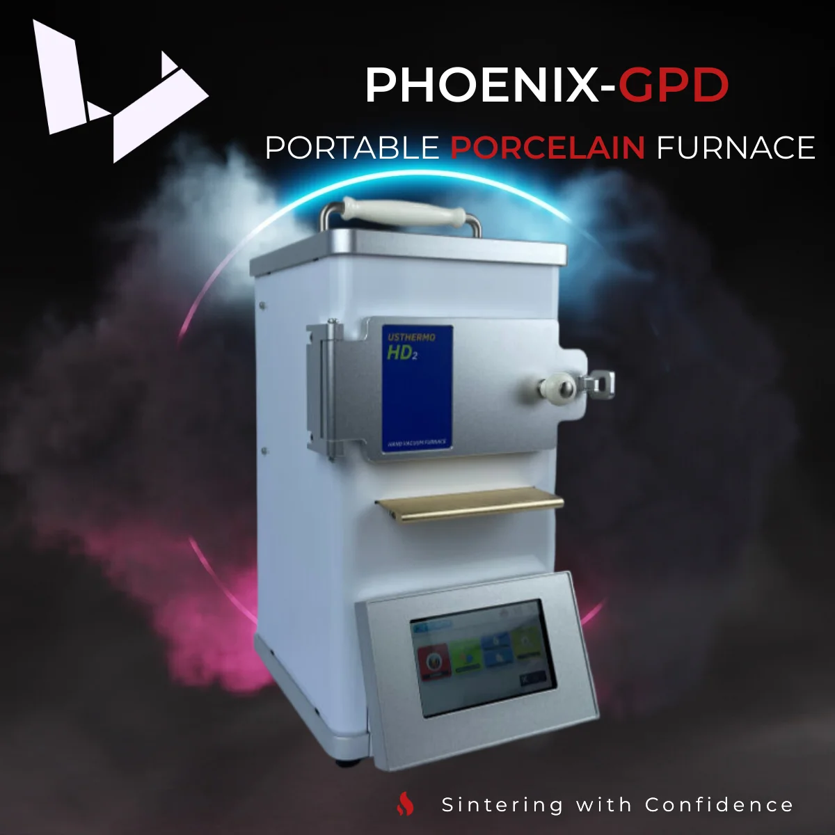 PHOENIX-GPD 8 in 1 Protable Porcelain Furnace Restoration Glazing Oven Dental Lab Labortory Vacuum Porcelain Furnace