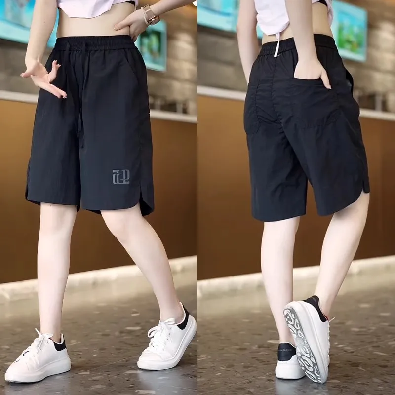 

Ice Silk Qui Dry Four-Part orts Мужские летние американские повседневные тонкие износостойкие пляжные брюки с пятью деталями Молодежные брюки для отдыха