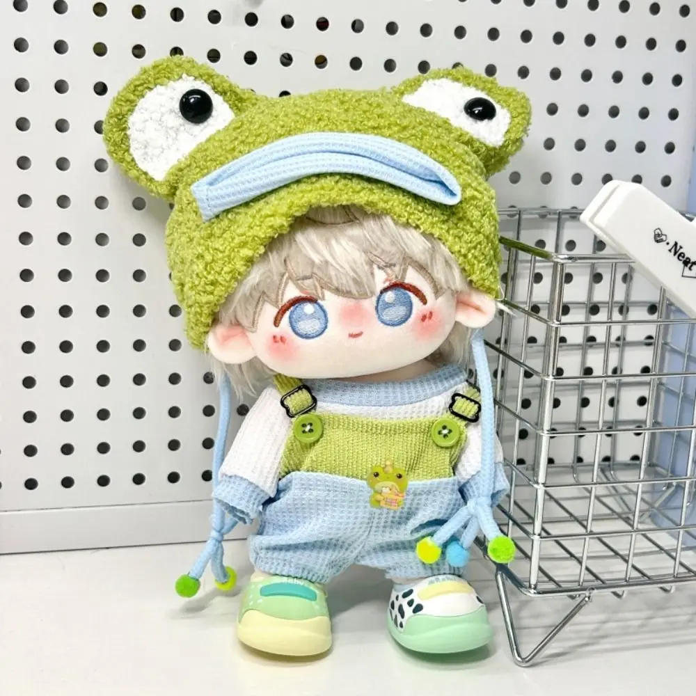 DIY Dress Up 20cm Dolls Clothing Set Head Cover Plush Toy Doll Winter Outfit Cartoon Onesuit Star Doll Clothes Children's Gift