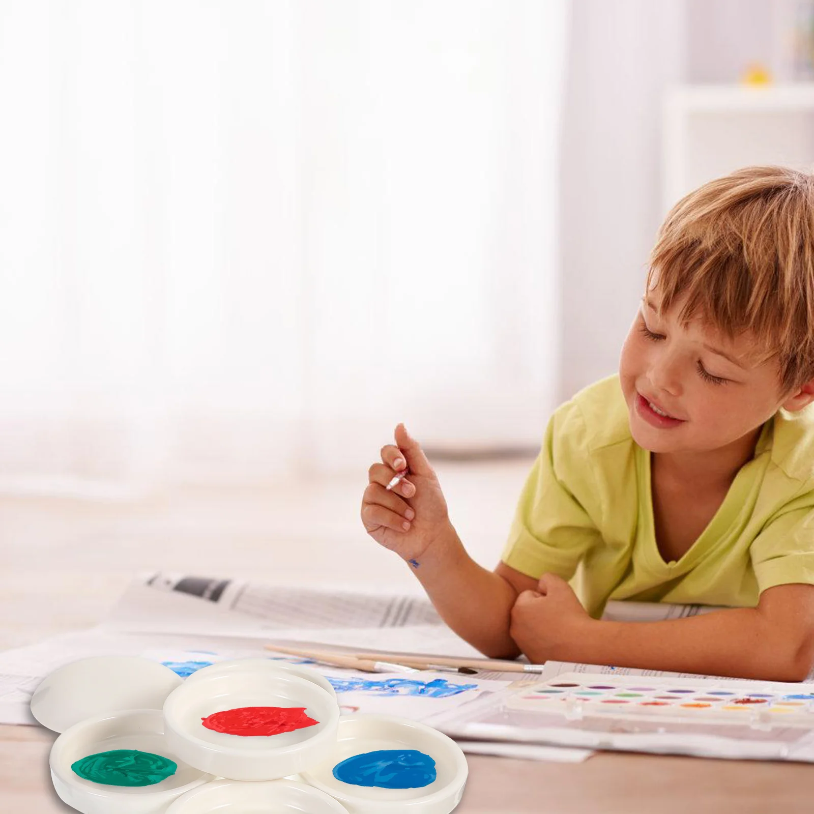 

Tray Ceramic Palette Paint Pigment Trays Porcelain Watercolor Mixing Multipurpose Reusable Child