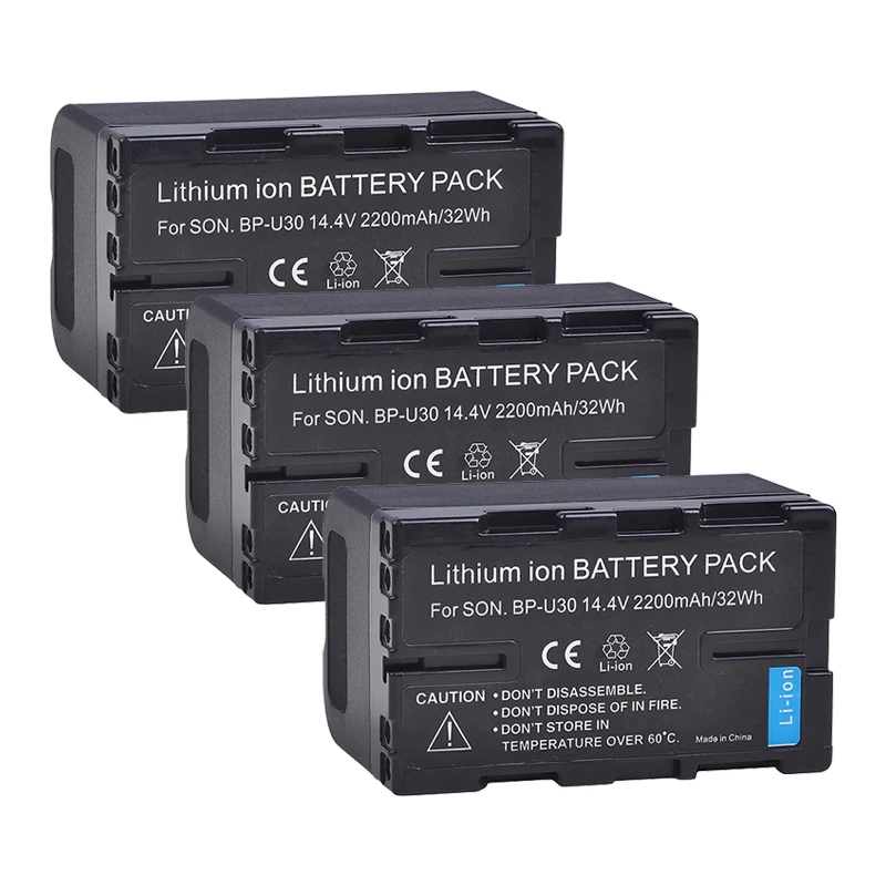 

BP-U30 BPU30 BP U30 2200mAH Camera Battery For Sony BP U30 U60 U90 XDCAM EX PMW 100 150 160 200 PMW EX1 EX3 F3 F3K PMW-F3L