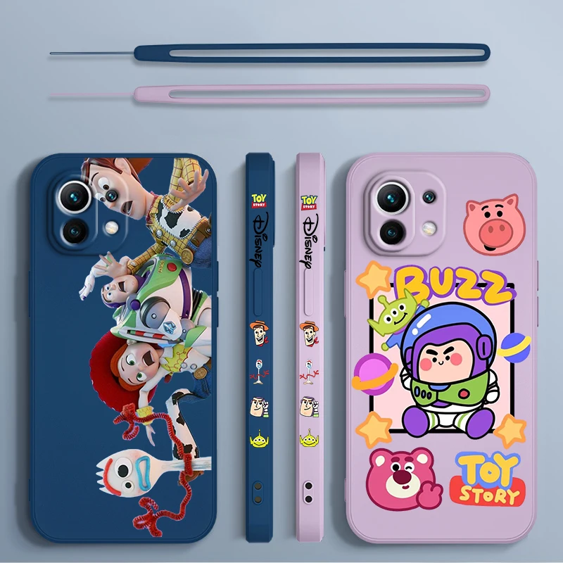 Toy Story Buzz Lightyear Alien Phone Case For Xiaomi 14 13 12 11 10 T Pro Ultra Lite 5G Liquid Left Rope 5G Soft Cover