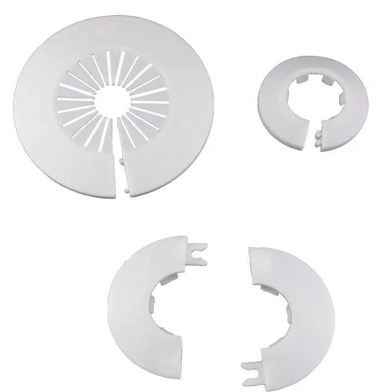 

2pcs Plastic Wall Hole Duct Cover Shower Faucet Angle Valve Pipe Plug Decoration Cover Snap-on Plate Kitchen Faucet Accessories