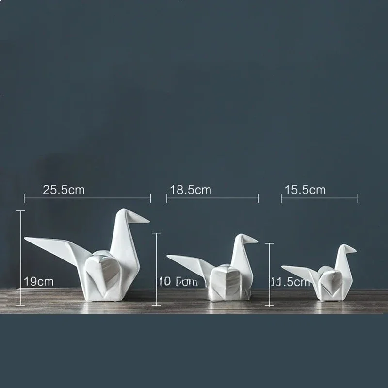 2026 Unique Modern Home Ceramics Thousand Paper Cranes Origami Abstract Handicraft Furnishings Children's Room Decoration Access
