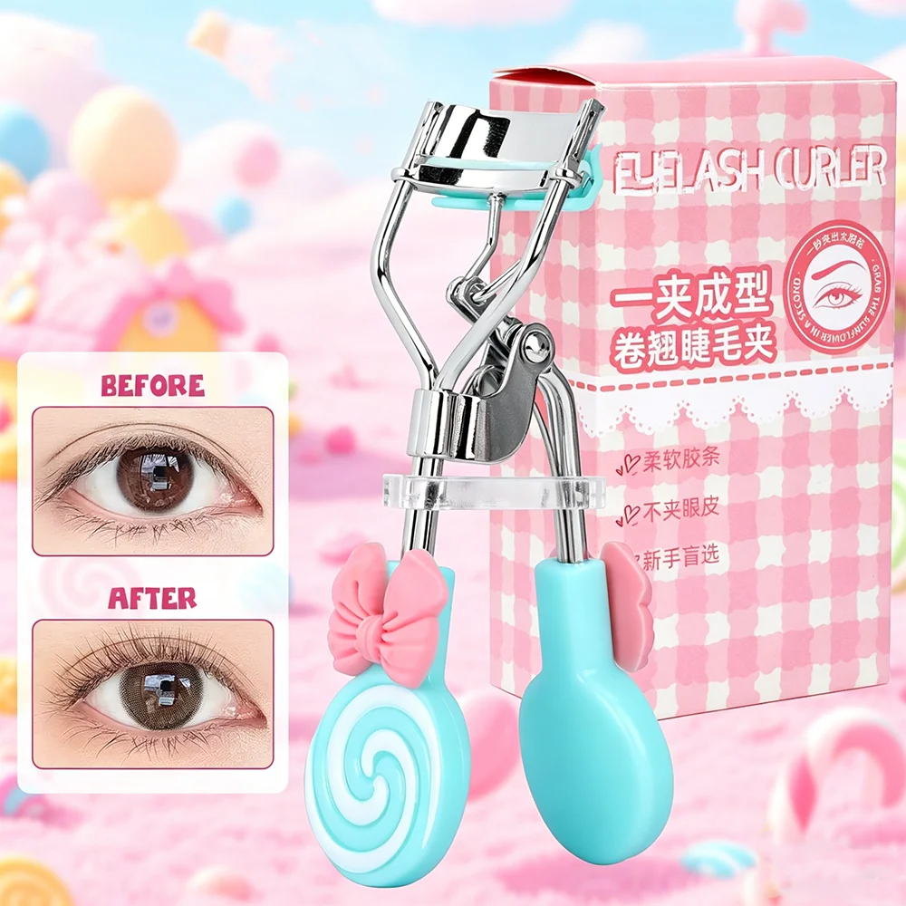 Niedlicher Wimpernformer mit Lollipop-Griff für Natürlich Lange und Haltbare Wimpern, für Anfänger, mit Austauschbarem Klebeband für Alle Augenformen – Detail 2