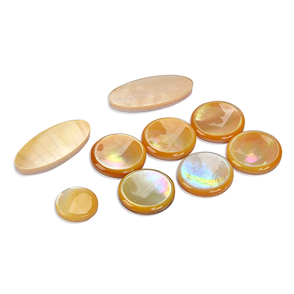 

9pcs Saxophone Shell Key Buttons High Quality Material Bright Color Suitable For Alto Tenor Soprano Lightweight