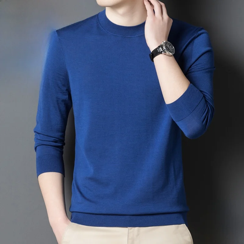 

Ultra-Thin Pure Camere Sweater Men's f High Collar Knitted irt Faionable Urban Sle Breathable Soft Fit Base Layer