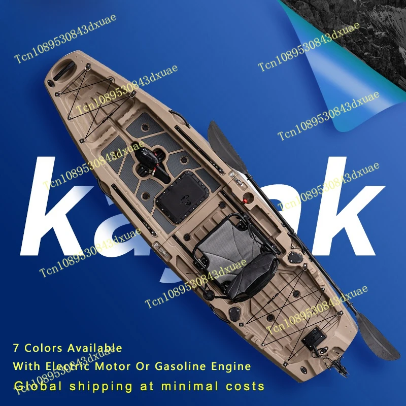 LLDPE Modular Kayak With Engine Fishing Boat Canoe With Seat And Paddle Rotomolded Raft Portable For Drift Outdoor Fishing