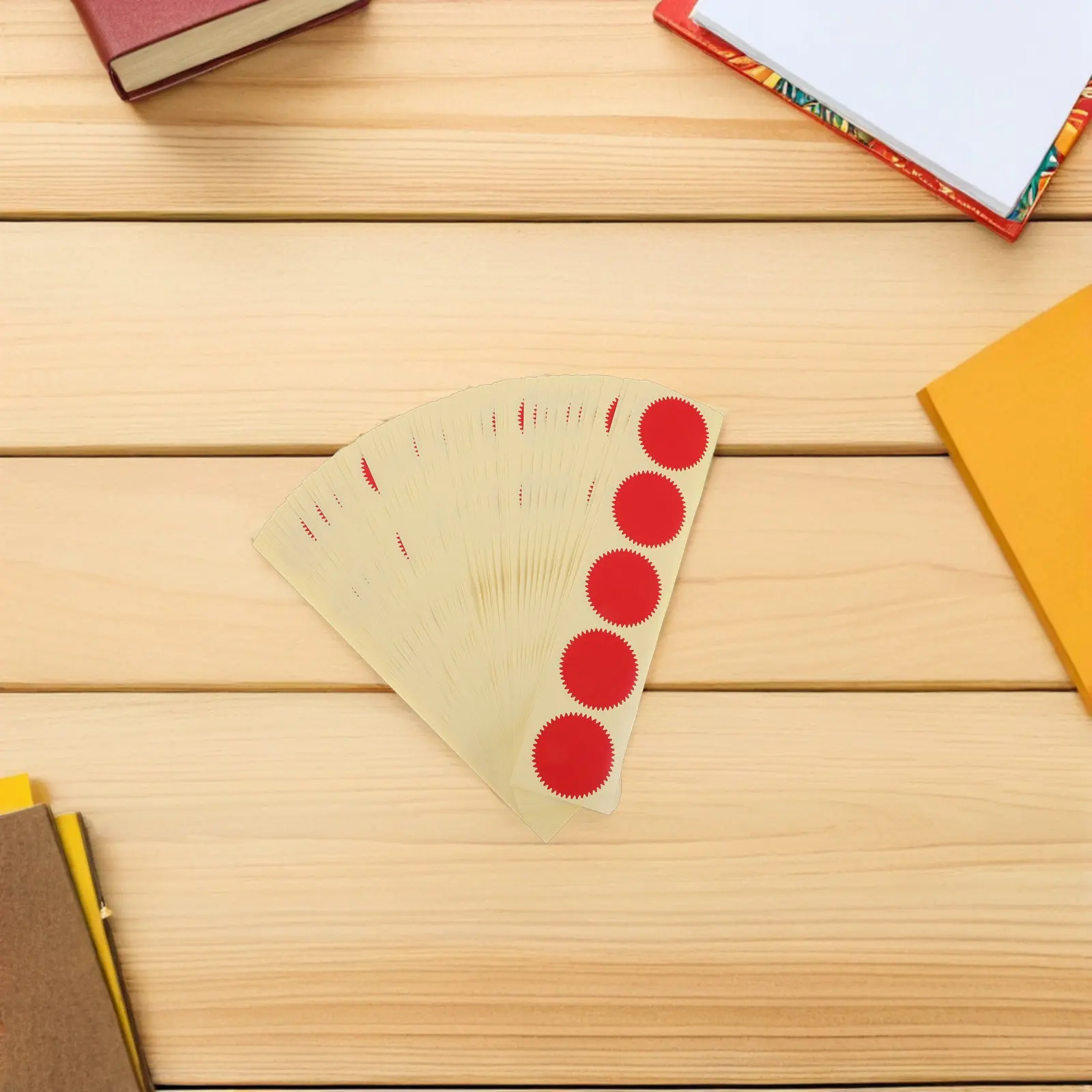 

60 листов, 45 мм, красные, с зубчатым краем, тисненые, круглые самоклеящиеся этикетки-пломбы для сертификатов, наград, дипломов, конвертов