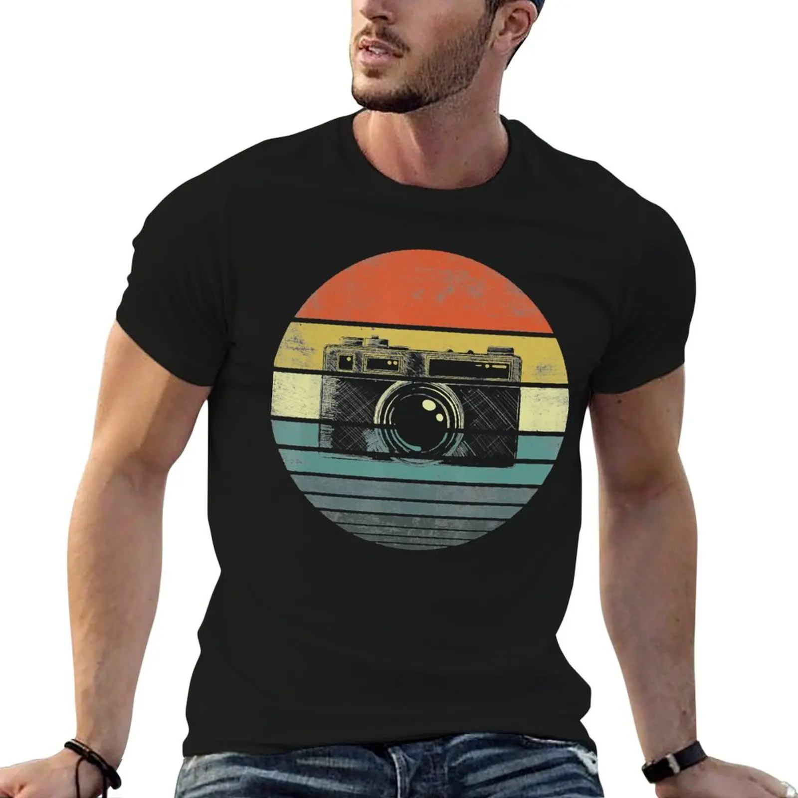 

Retro Vintage Camera Photography Lover Photographer Gift T-Shirt man t shirts for men T-Shirt