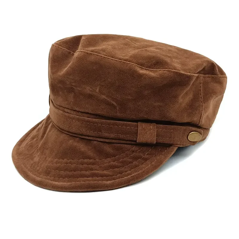 หมวกเบเร่ต์ทรงแปดเหลี่ยมผ้าฝ้ายสำหรับฤดูหนาว หมวกนิวส์บอย หมวกทหาร หมวกจิตรกร สำหรับเด็กผู้หญิงและผู้หญิง 13