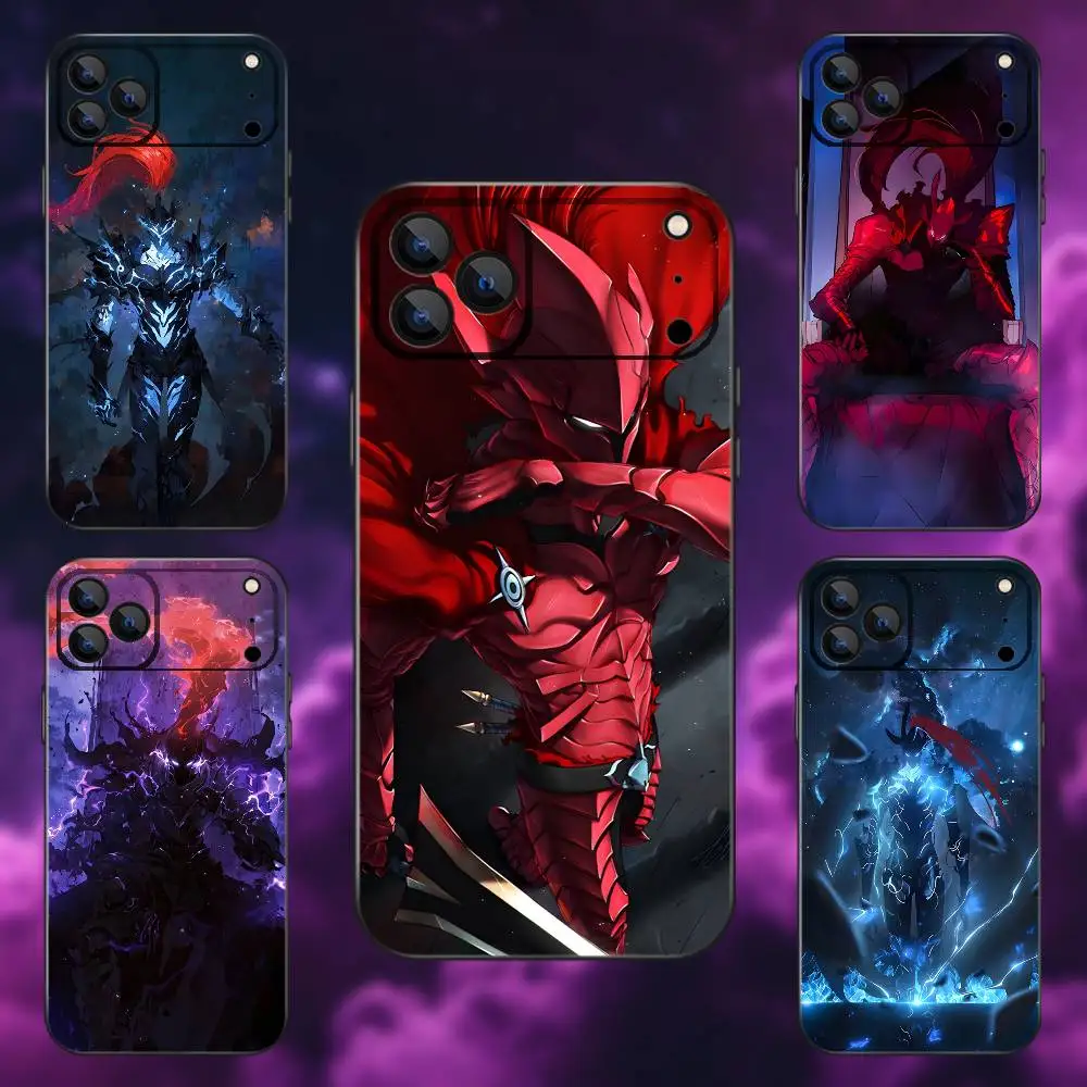 

Anime Igris The Leveling Phone Case For iPhone 17,16,15,14,13,12,Pro,Max,Plus,E,SE4,Air,Mini Black Soft Box