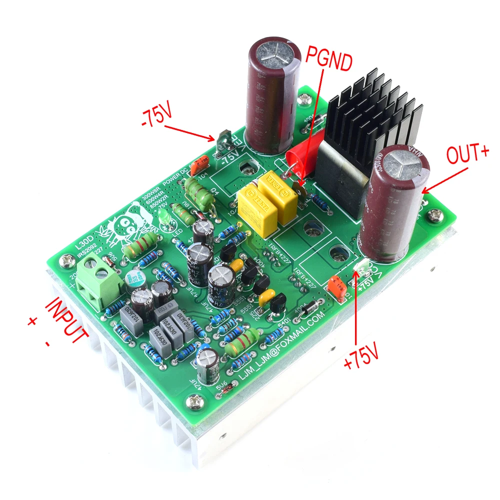 L30D/300-850W Digital Amplifier Finished Board /Mono IRS2092 IRFB4227 IRAUDAMP9