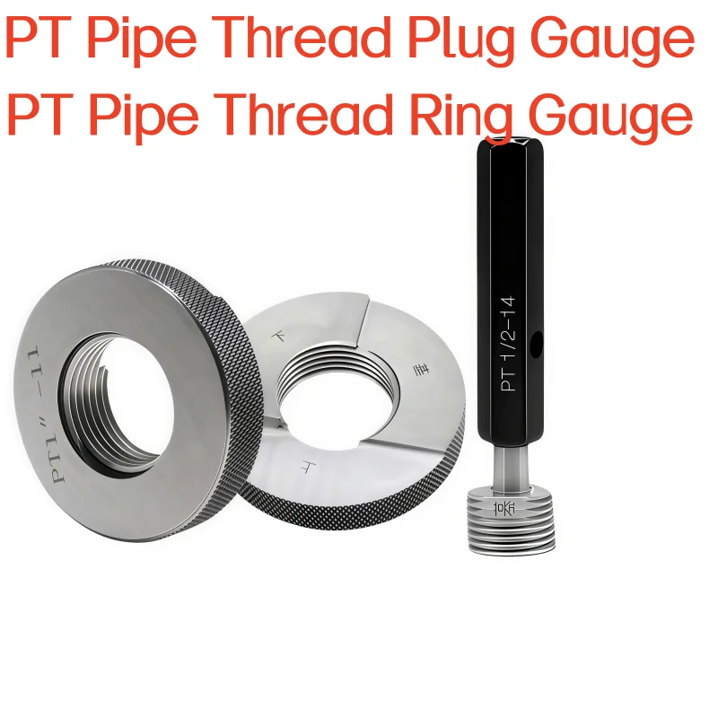 1PCS Taper Pipe Thread Plug Gauge  /Thread Ring Gauge  PT 1/16-28 1/8 21/2 1/3 1-11 PT 3/8-19 Measure Tool