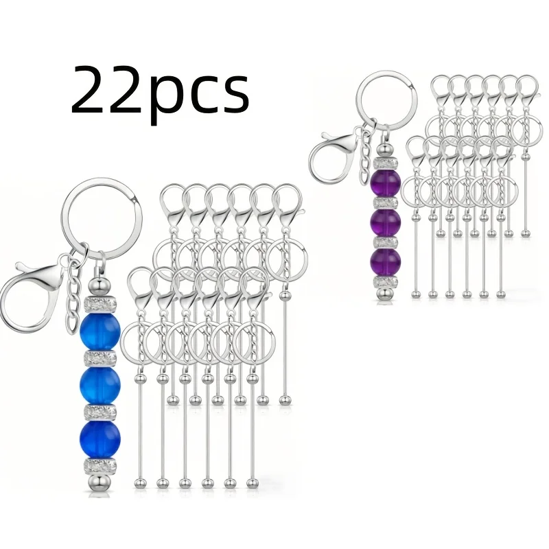 Durable Stainless Steel Key Ring Bulk Wholesale Stylish Ornament Multi-scene Hanging Accessory Budget-friendly Backpack 22PCS