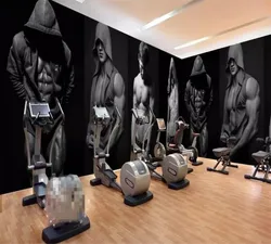 Xuesu Custom waterproof wallpaper murals gym fitness boxing fitness bar background self-adhesive wallpaper