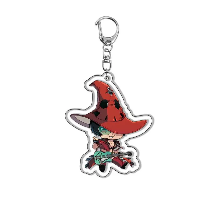 Guilty Gear Keychain Cartoon Anime Doll Ky·Kiske Potemkin Faust Millia Ramlethal Acrylic Keyring Pendant for Halloween Gift view 4