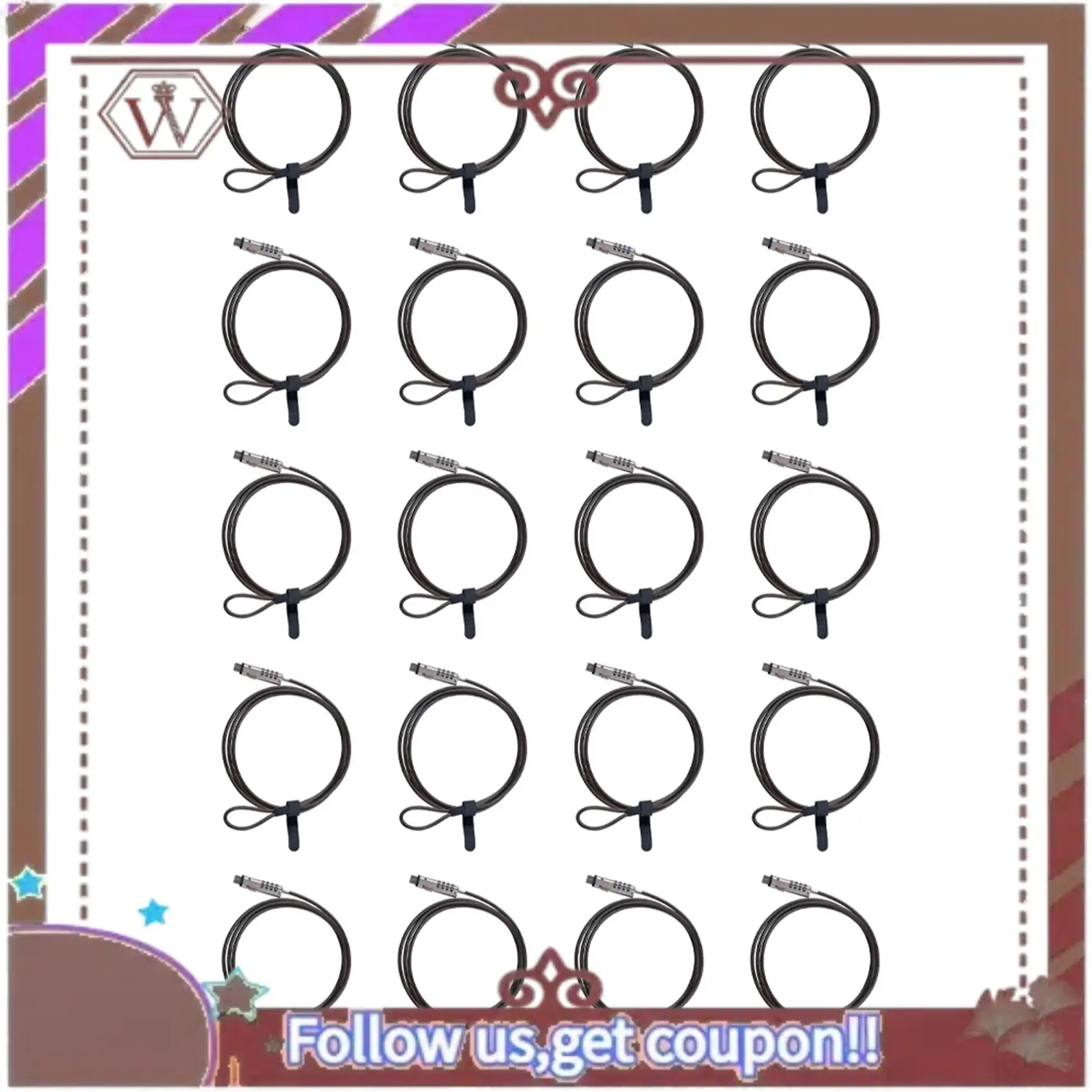 أحدث قفل عالمي رقمي 20X 4 قفل كابل أمان للكمبيوتر المحمول USB للكمبيوتر