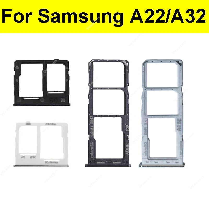 

Для Samsung Galaxy A22 A32 4G 5G A225F A325 A226B A326B лоток для SIM-карты, адаптер, запасные части для телефона