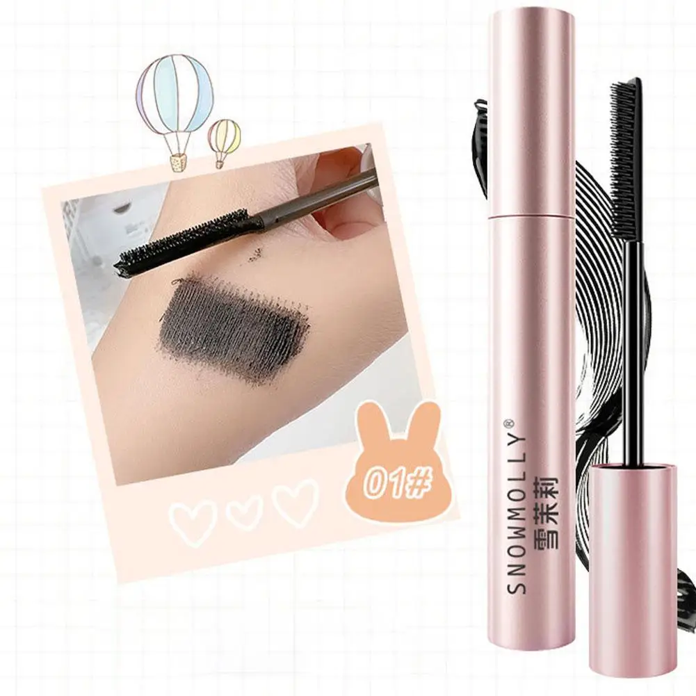 Seiden faser matte Mascara Make-up ultra feine Bürste verlängert schnelle kosmetische Mascara schwarz Curling braun trocken wasserdichte Wimpern f9l5