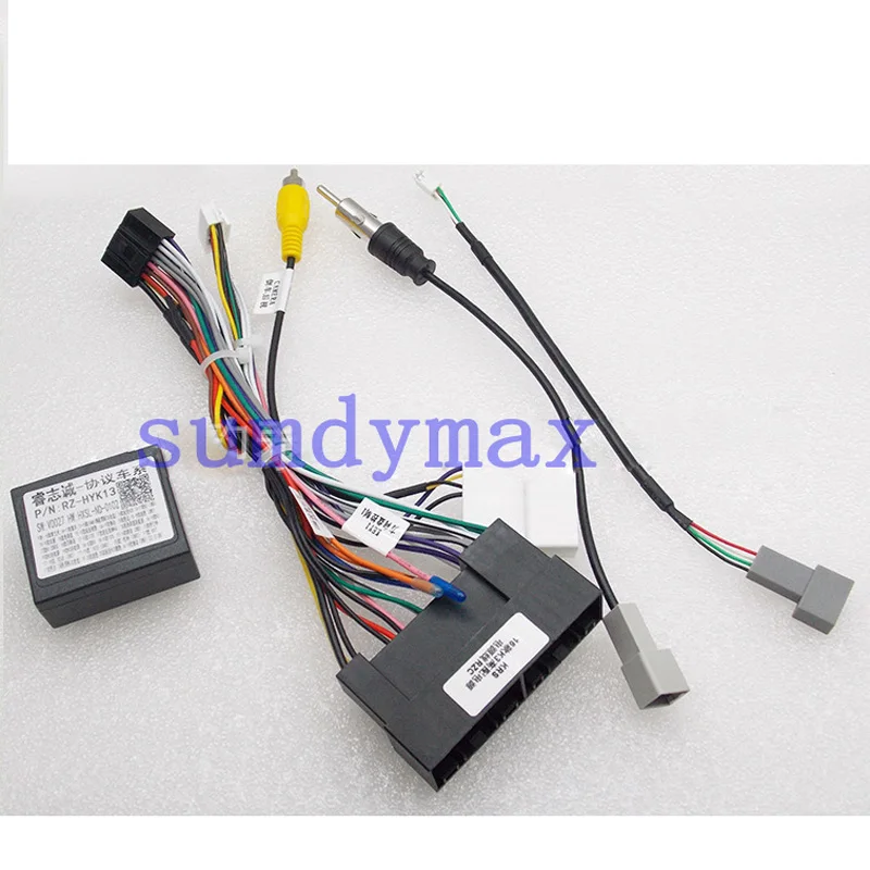 Car Radio Android Cable CAN Bus Box Adapter Wiring Harness Power Connector Socket for Hyundai IX35 Sonata 8 Santafe Kia K3