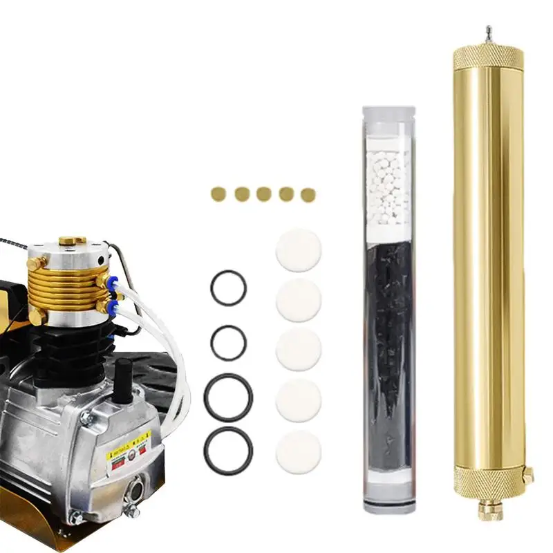 

Air Compressor Water Separator Pcp Air Compressor Pump Diving Separator Quick Connector Reusable Super Filtration for Odor