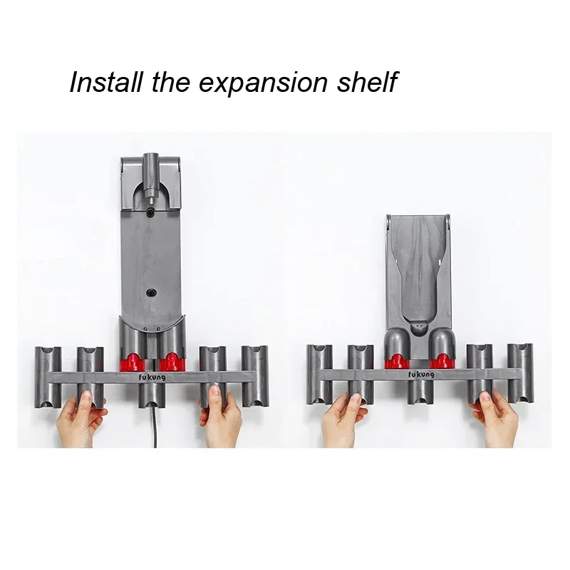 For Dyson V7 V8 V10 V11 Extended Storage Bracket Vacuum Cleaner Punch-free Shelf Hanging Shelf Accessories