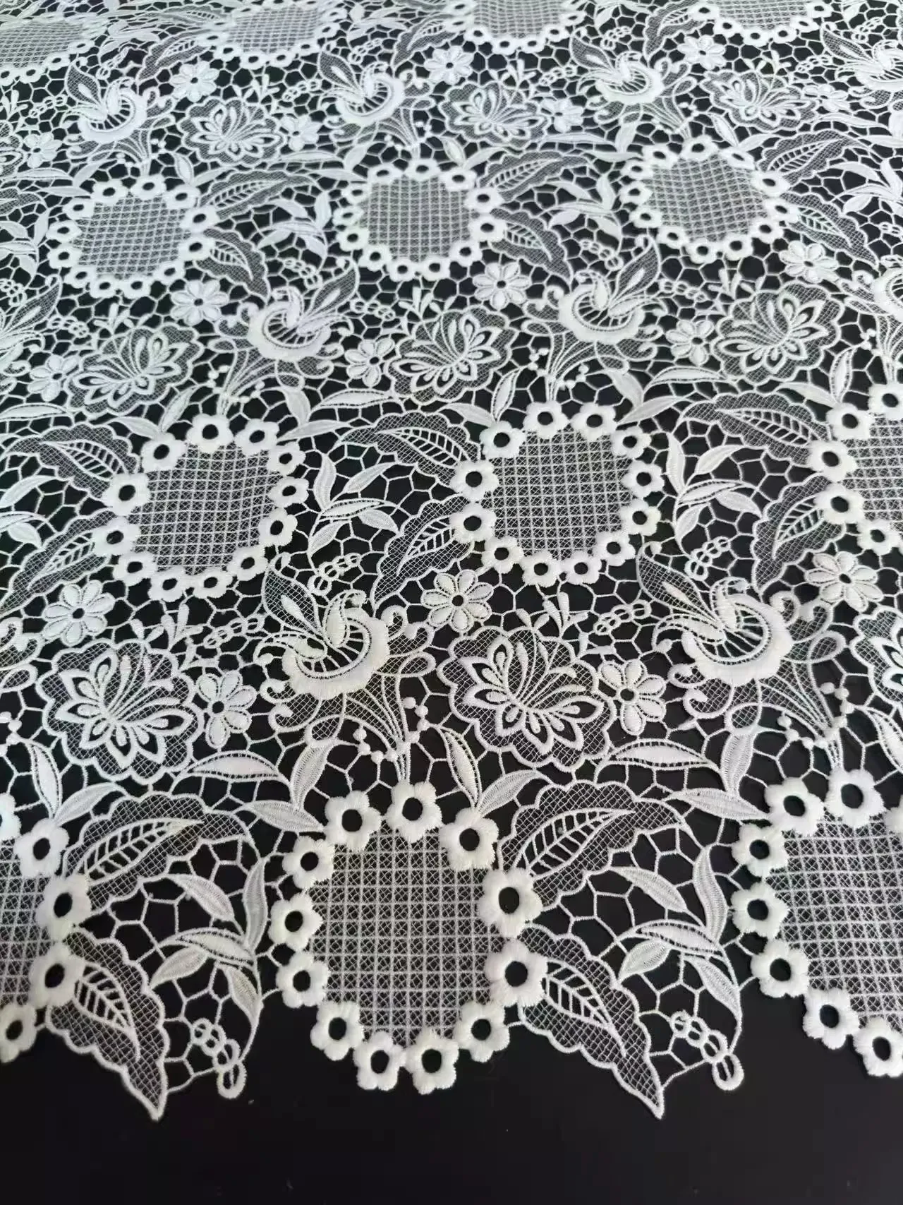 1yard Dress and wedding cheongsam fabric for patchwork Exquisite water-soluble milk silk lace fabric