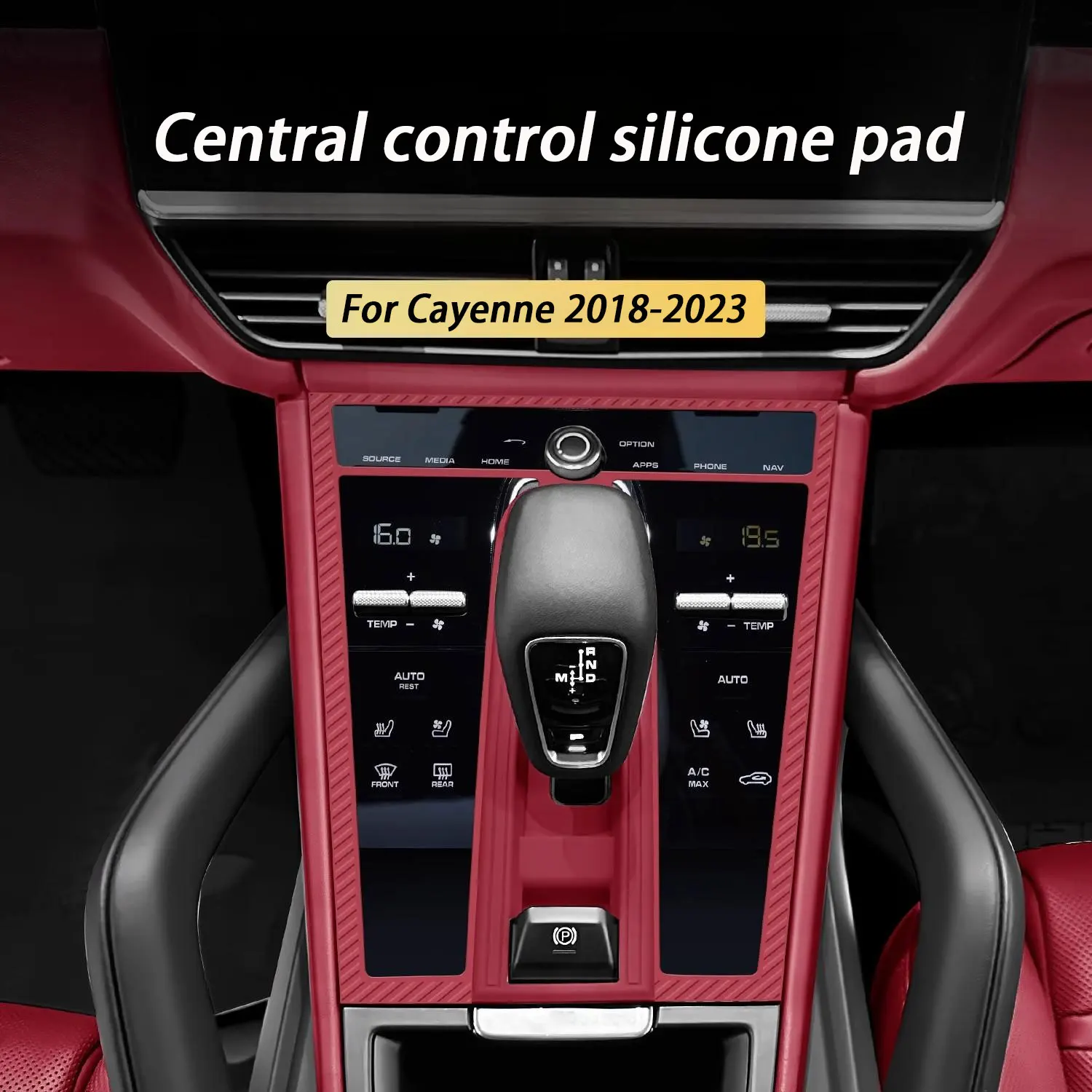 

Салон автомобиля, защитная кнопка центрального управления, силиконовая накладка, панель для стакана с водой, противоскользящая панель для Porsche Cayenne 92A 9YA 2018-2024