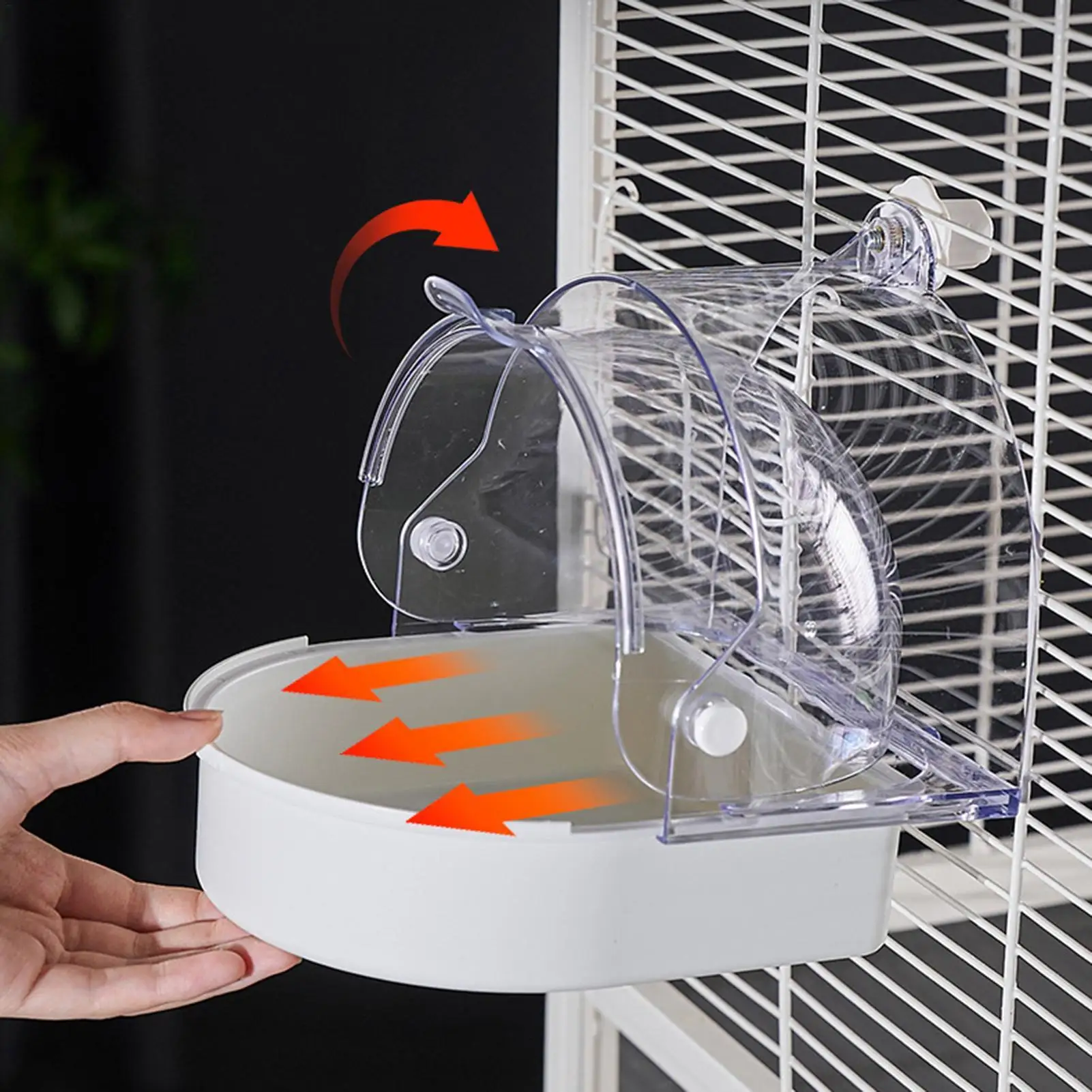 

Bird Bath For Cage Clear Shower Bowl Box Splash Guard Bird Bath For Parakeets For Indoor Window Cockatiel Conure Canary