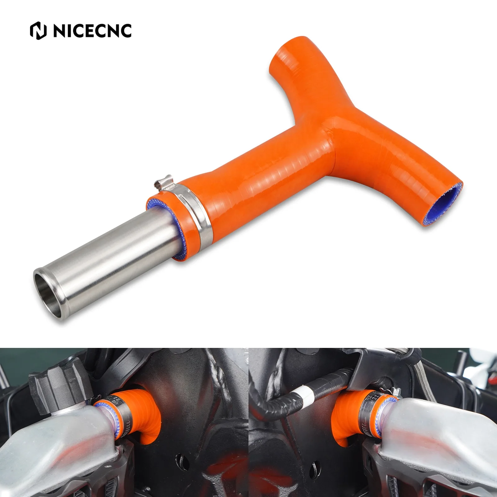 

NICECNC For 2024 2023 2022 KTM EXC 300 EXCF 350 SX 125 SXF 450 Husqvarna TE 300 i GasGas EC 300 250 Frame T-Piece Radiator Hose