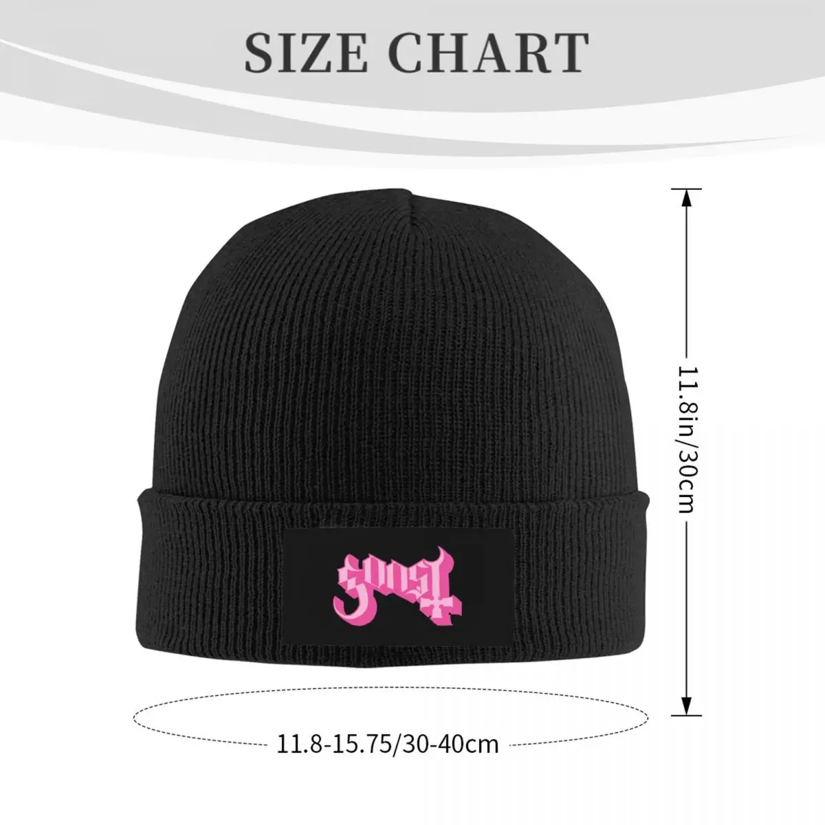 Ghost Meme Pink Knitted Hat for Women Men Skullies Beanies Winter Hat Acrylic Music Hip Hop Melon Cap